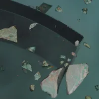 <a href="https://www.galeriegosserez.com/artistes/t-sakhi.html"> T SAKHI </a> - Reconciled Fragments - Low table "Amazonite"